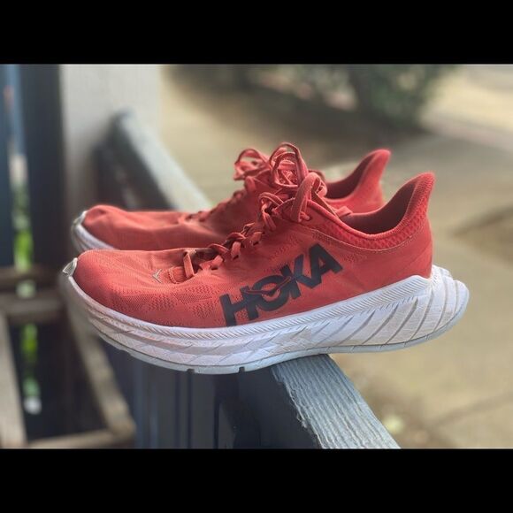 Hoka One One Men’s Carbon X2 Red Sz 8D - Picture 1 of 10